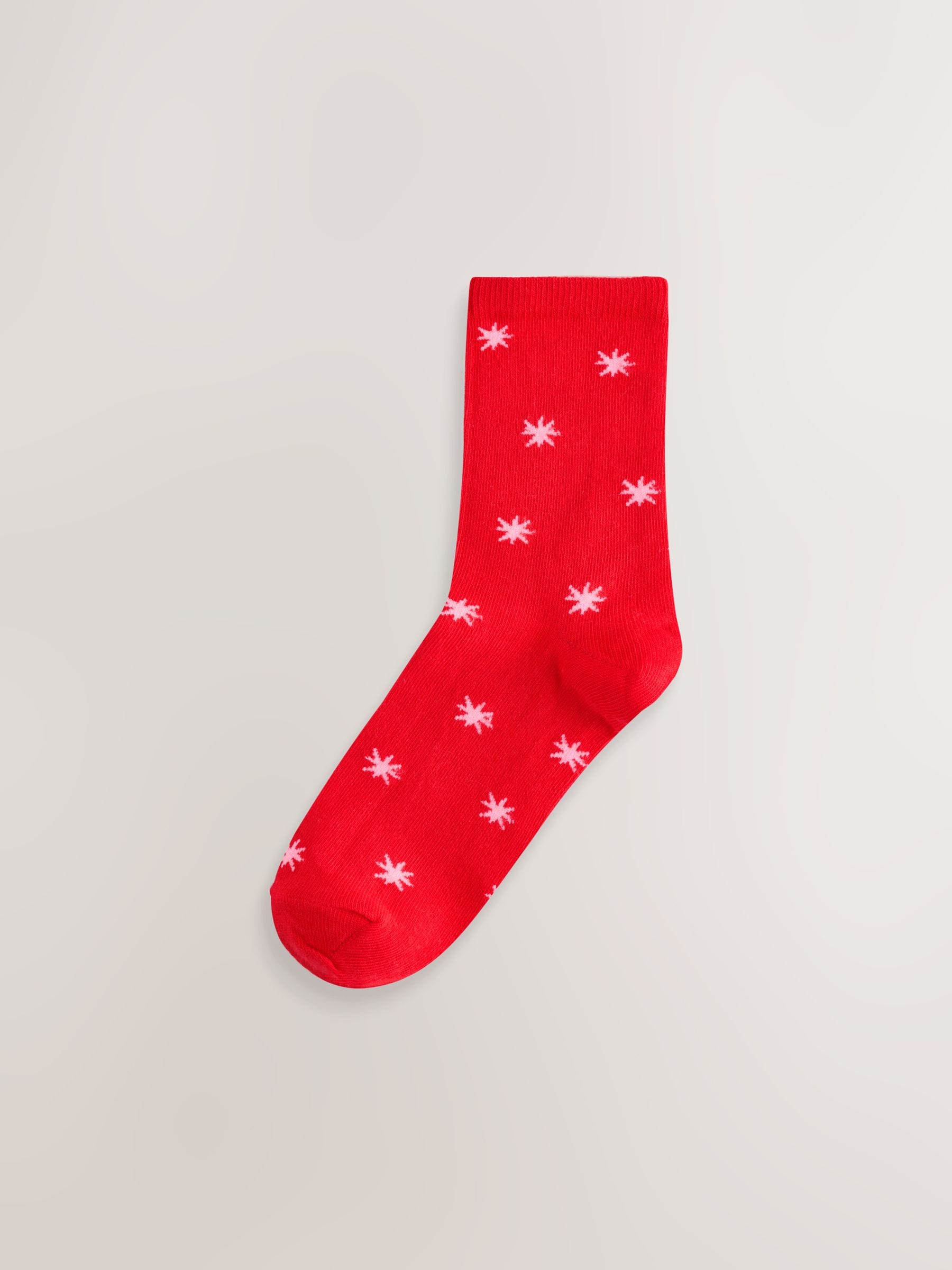 Roze kerstbal - Set van 4 paar enkelsokken