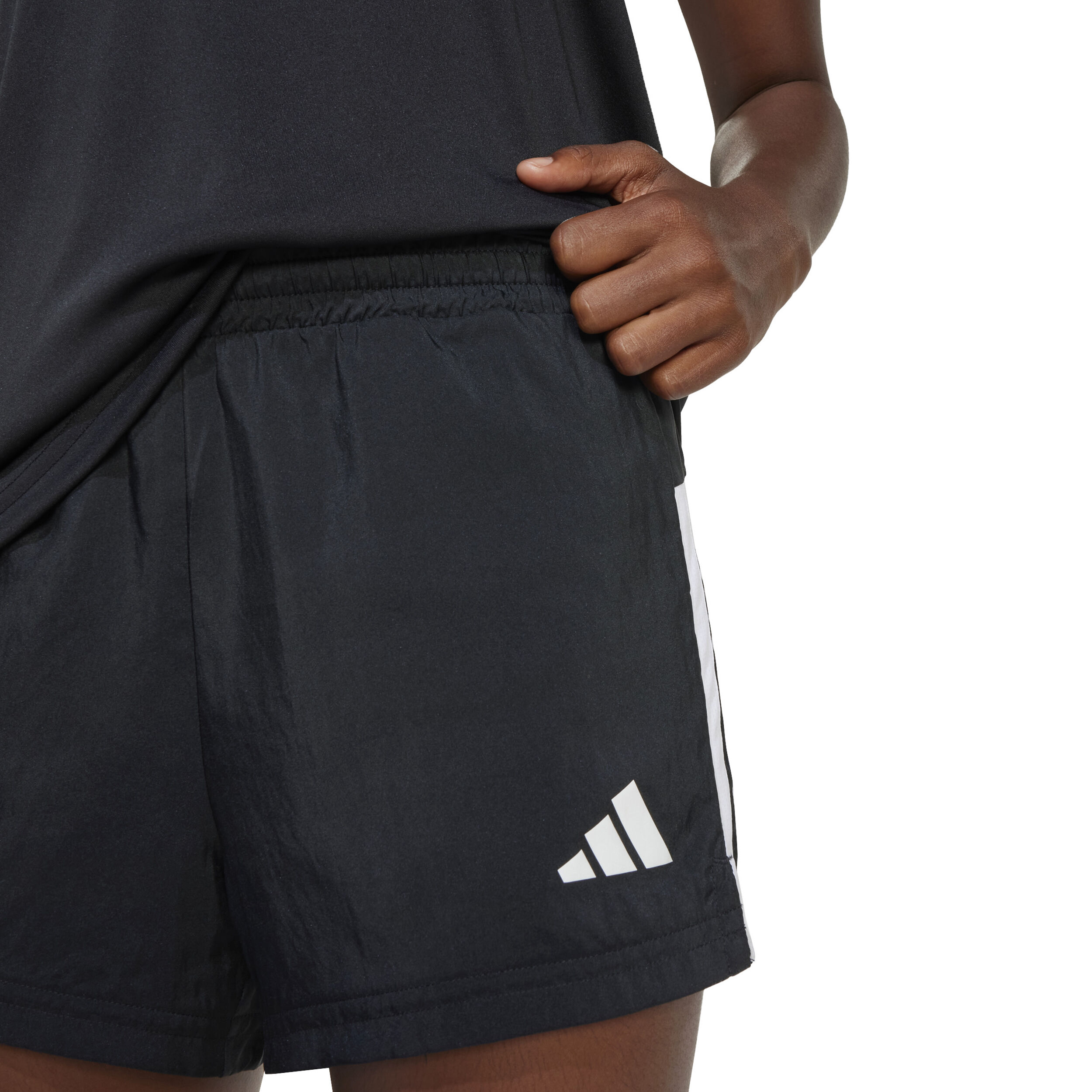 adidas Training Essentials 3 Stripes Shorts Enfants - Noir