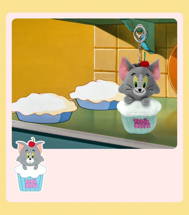 HUGKIS - Tom & Jerry Cupcake Pluche Tashanger Sleutelhanger (Verschillende Ontwerpen)