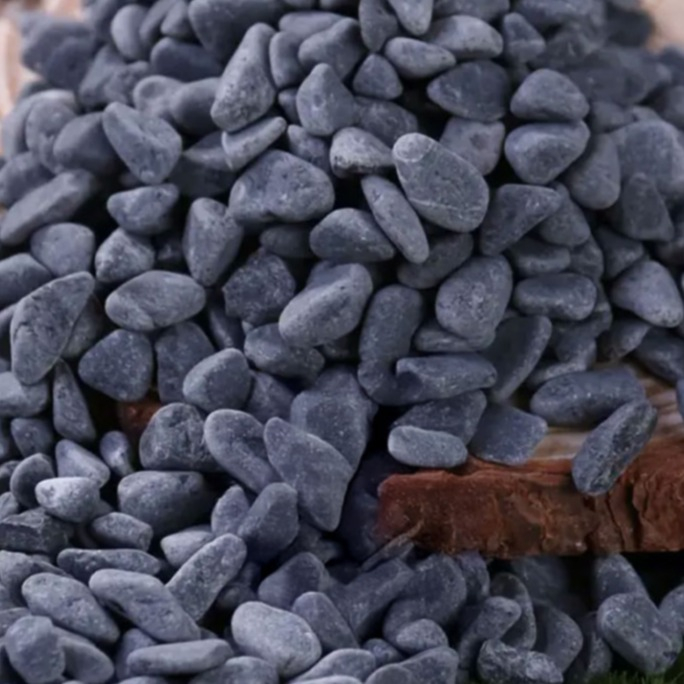 (500g) 6-8mm Marmor Steine Mini Kieselsteine für Home / Garten / Aquarium Deko - Dunkelgrau