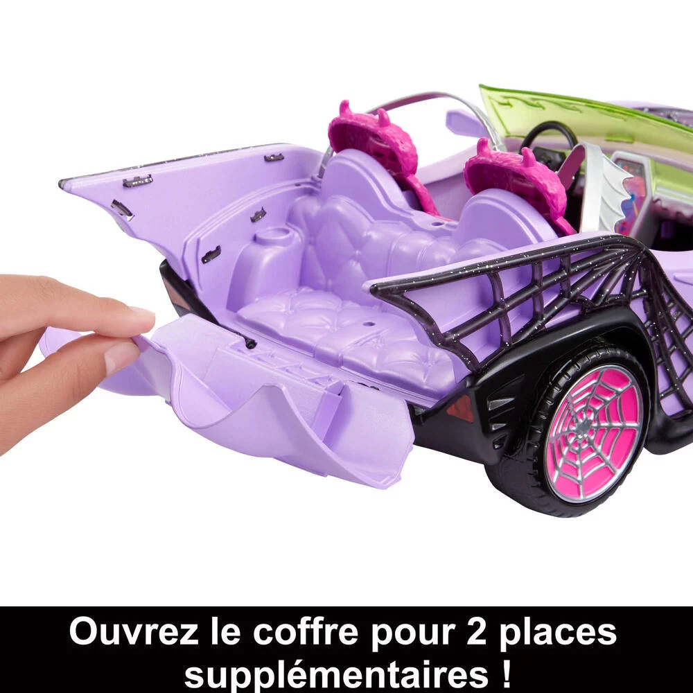 MONSTER HIGH - CABRIOLET DES GOULES - VOITURE AVEC ANIMAL