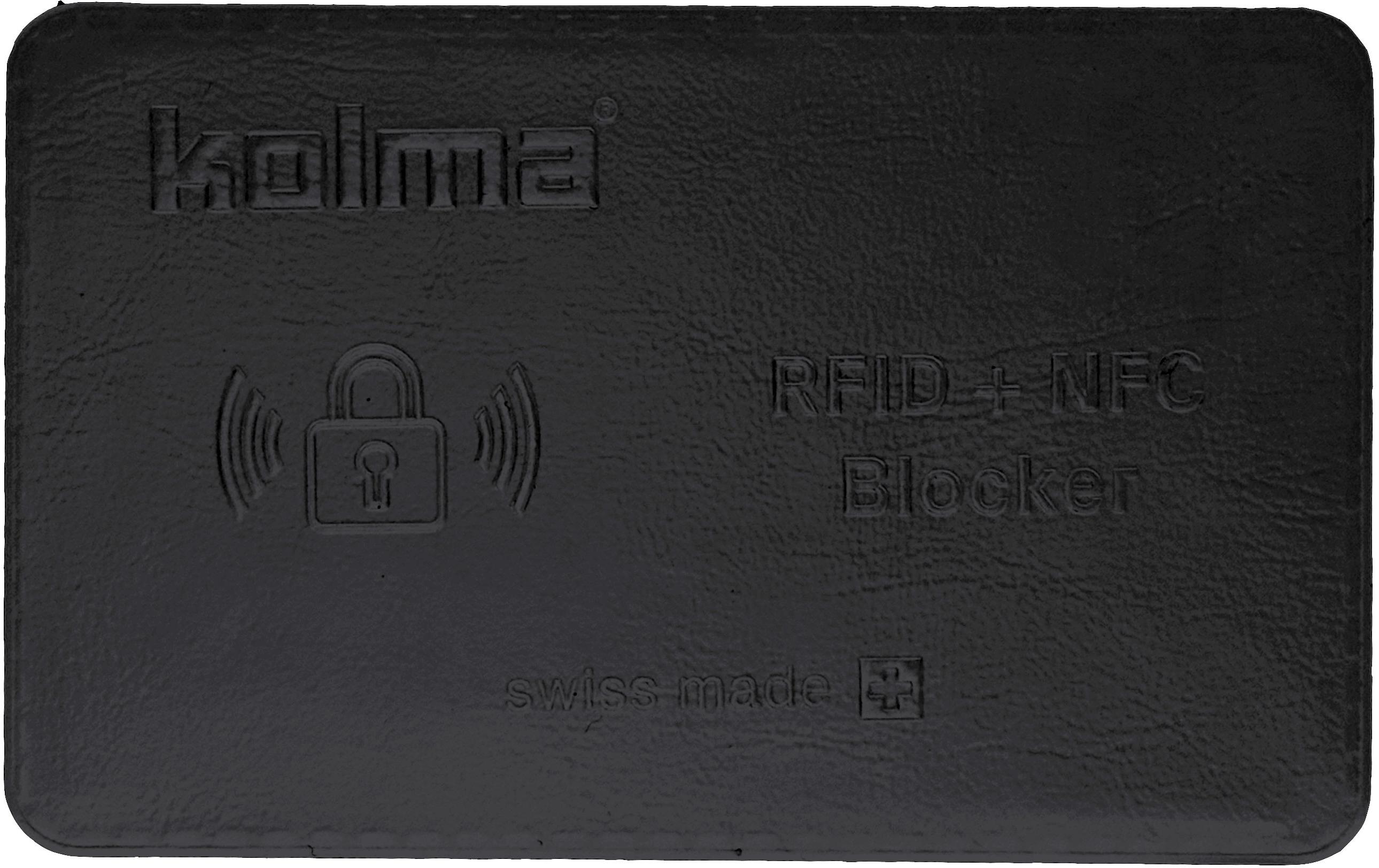 Kreditkartenhülle mit RFID Blocker SchwarzRFID/NFC-Schutzkarte für das Portemonnaie