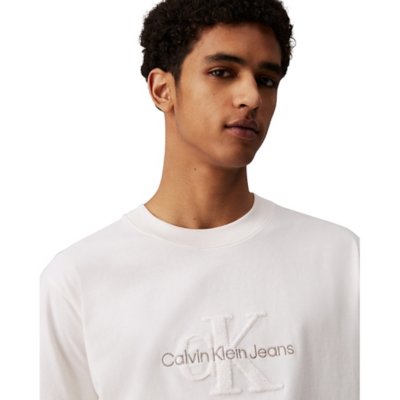 Tee-shirt à manches courtes homme Chenille Monologo CALVIN KLEIN