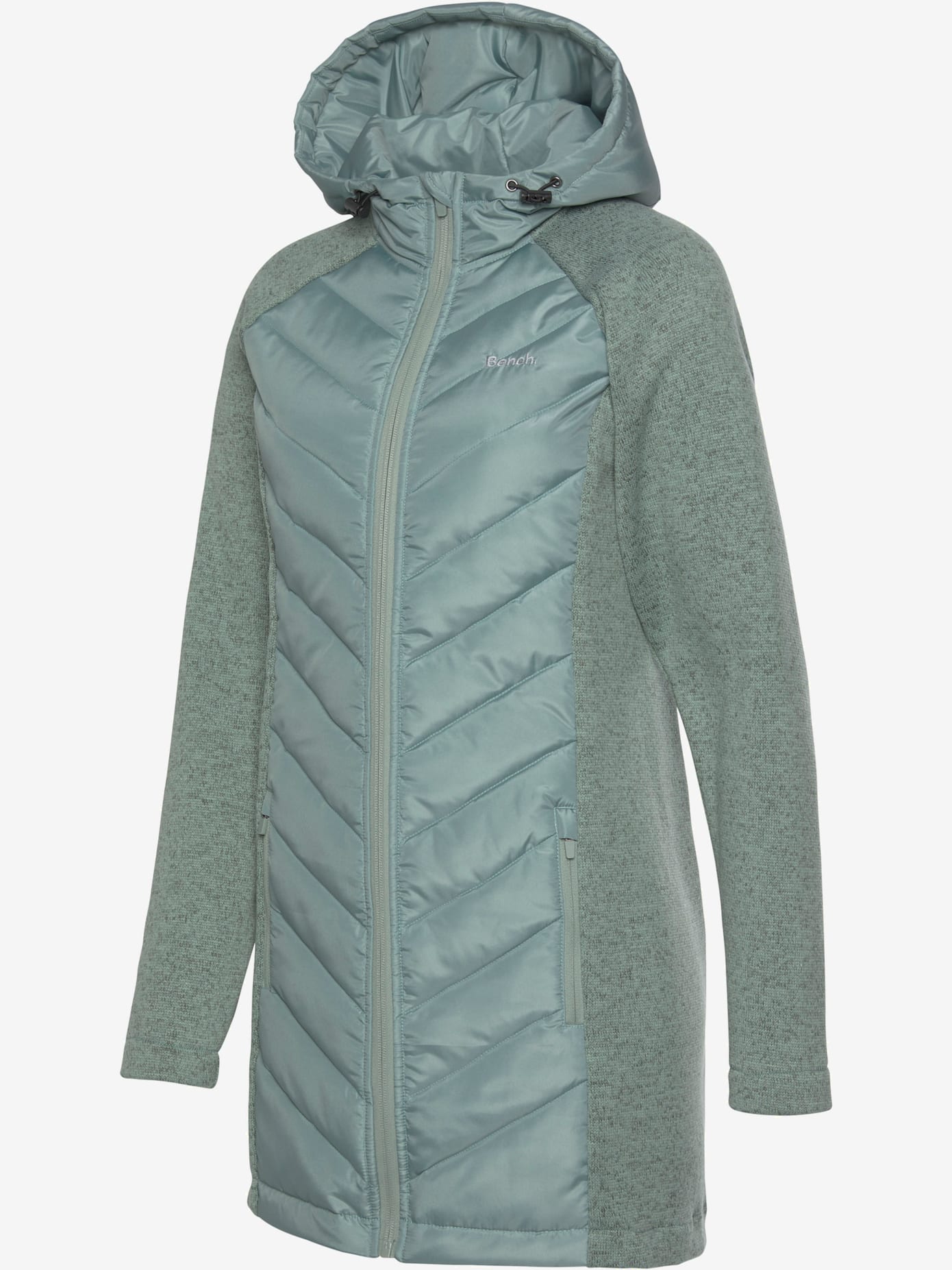 Doudoune manteau matelassé avec tricot polaire doux aux manches