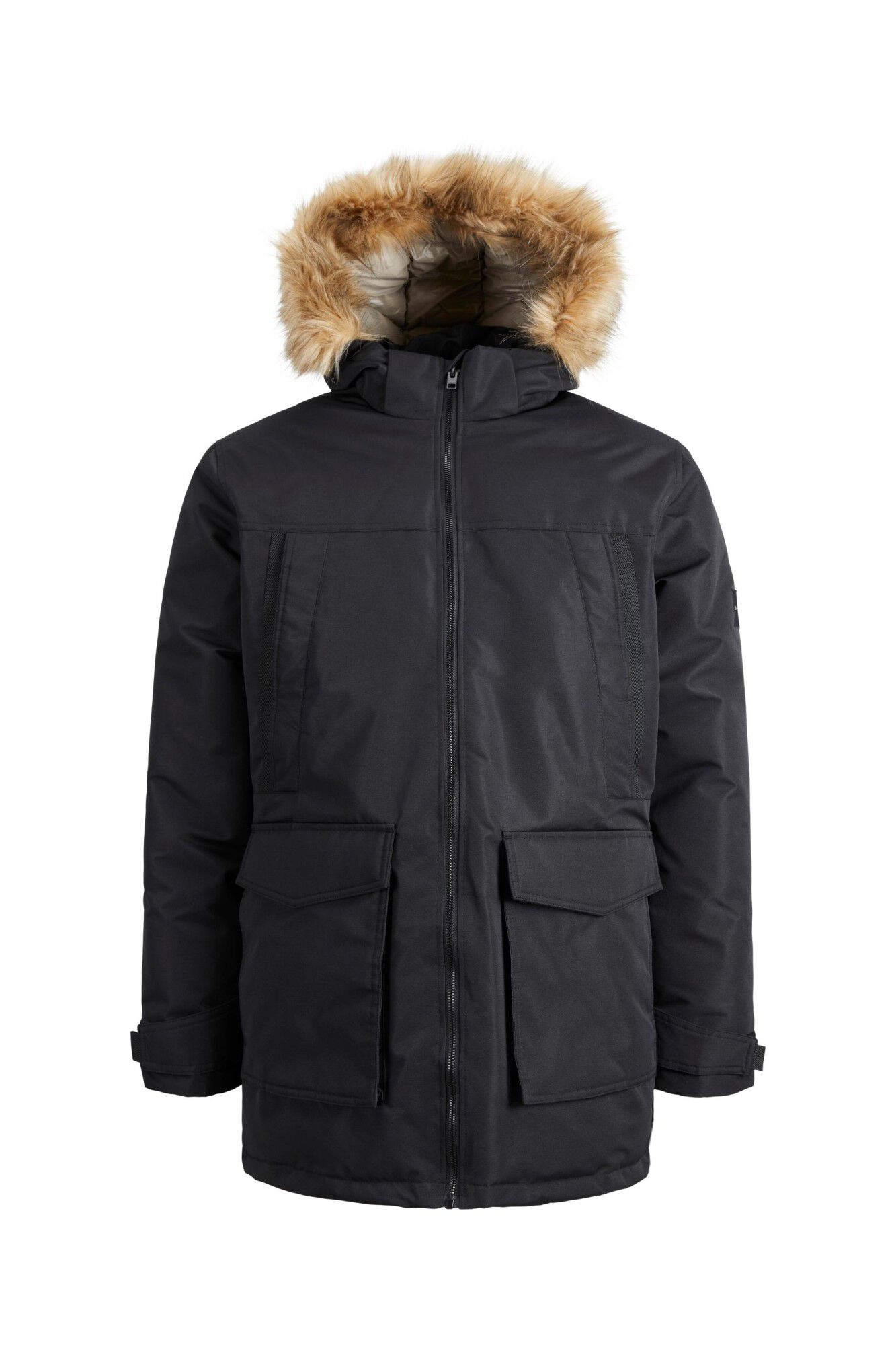 Parka com capuz de pele