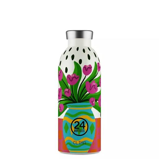 24Bottles Clima Termoflaske, Fiori Rosa, 500 ml