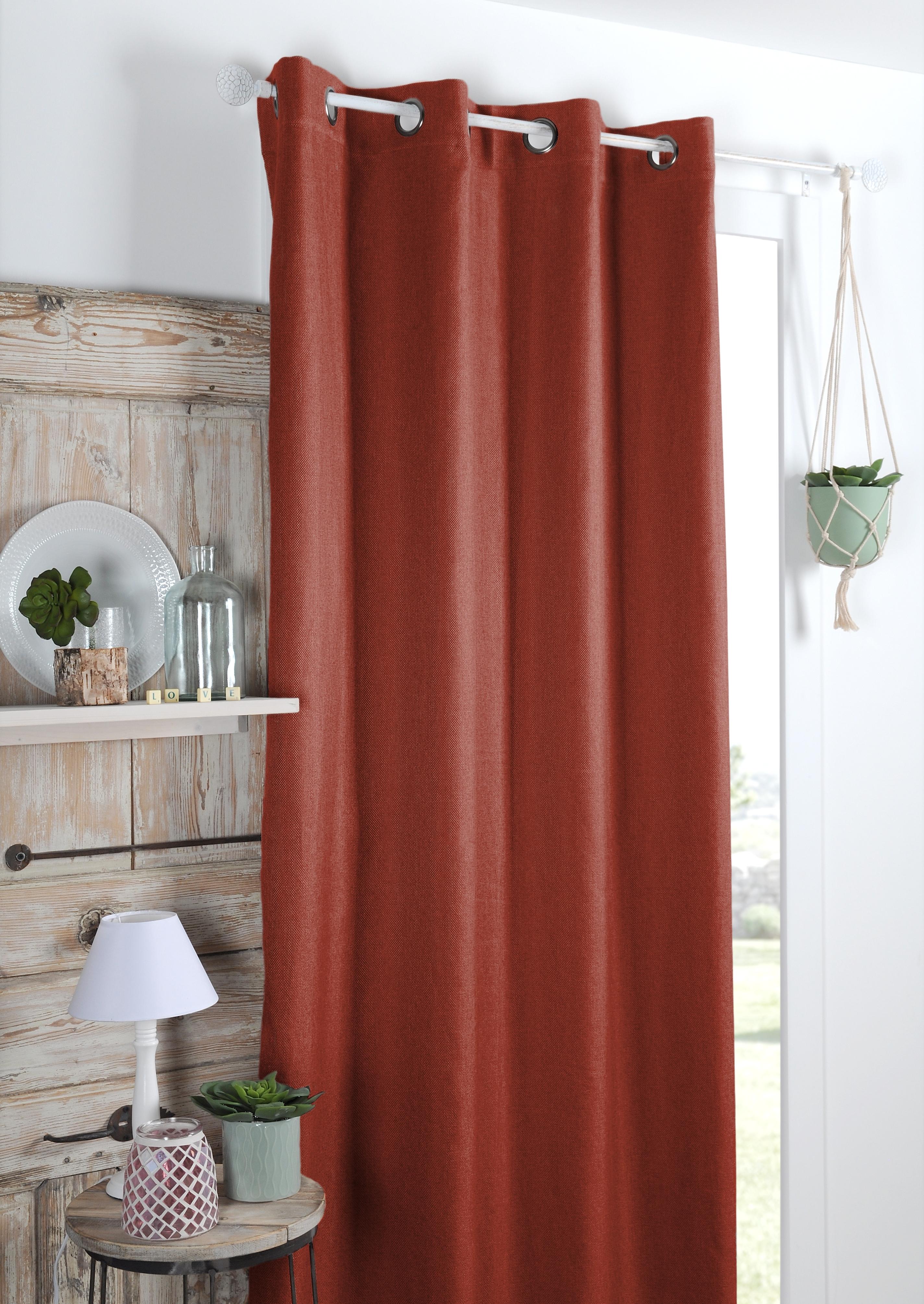 COPENHAGUE RIDEAU OCCULTANT 140X260CM TERRACOTTA