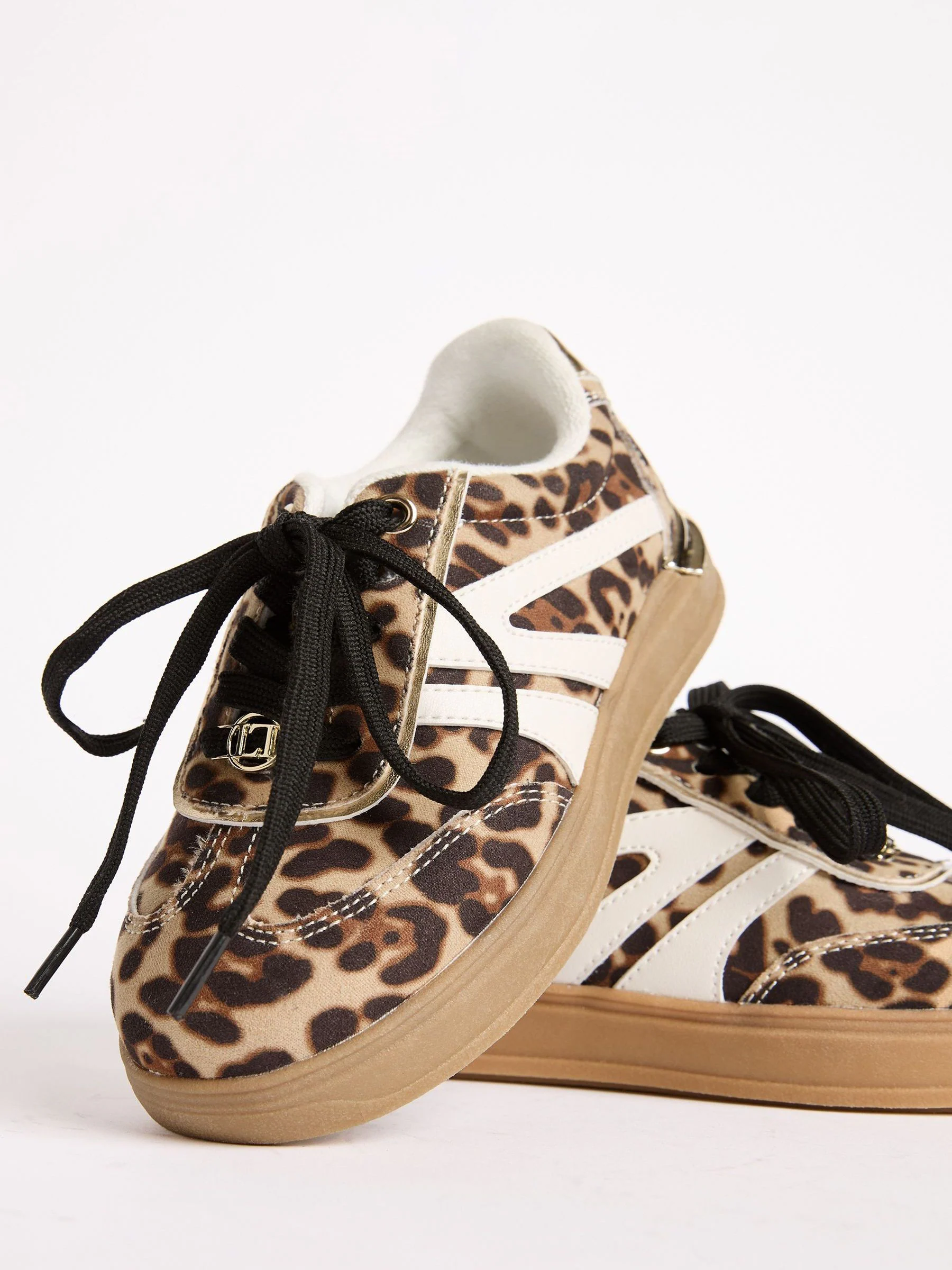 Luipaard - Lipsy Quilted Faux Leather Chunky Gum Sole School Trainers