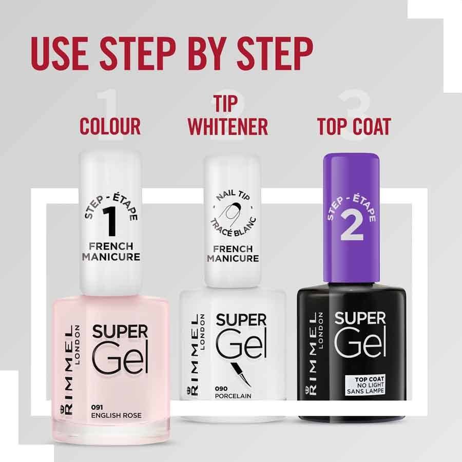 Rimmel London Super Gel Nail Polish #091 English Rose 12ml