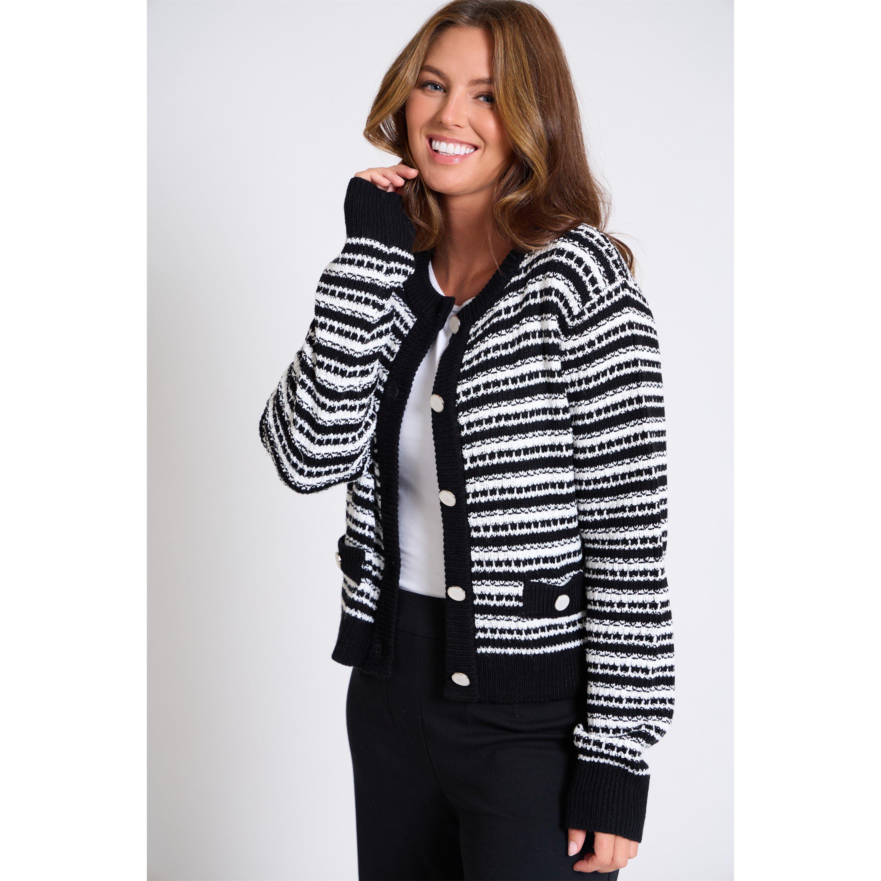 Be You BY Button Trim Cardigan