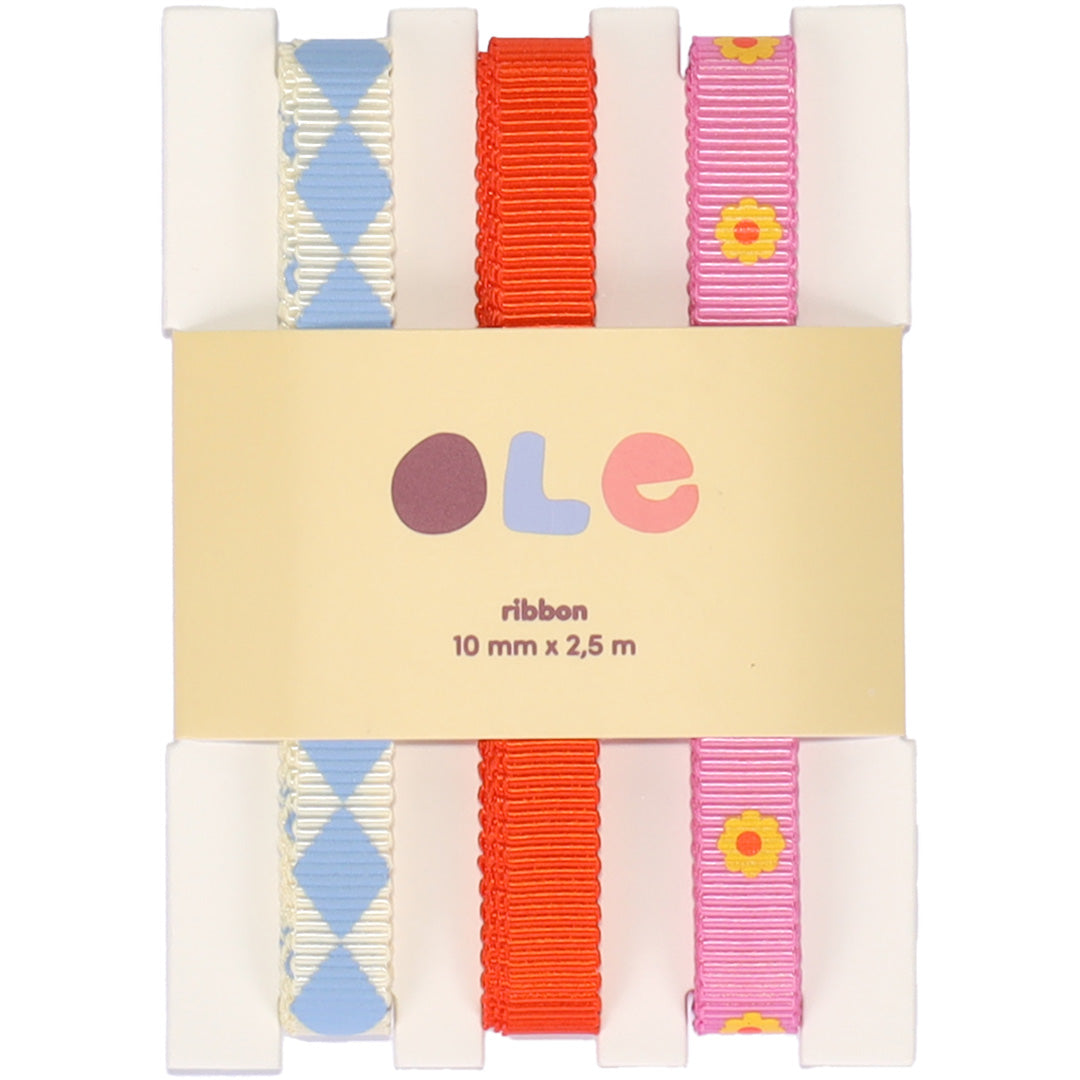 ole cadeaulint - diamond - plain - flower - 3st