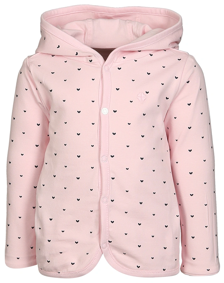 Kapuzen-Sweatjacke NOVI – HEARTS zum Wenden in rosa