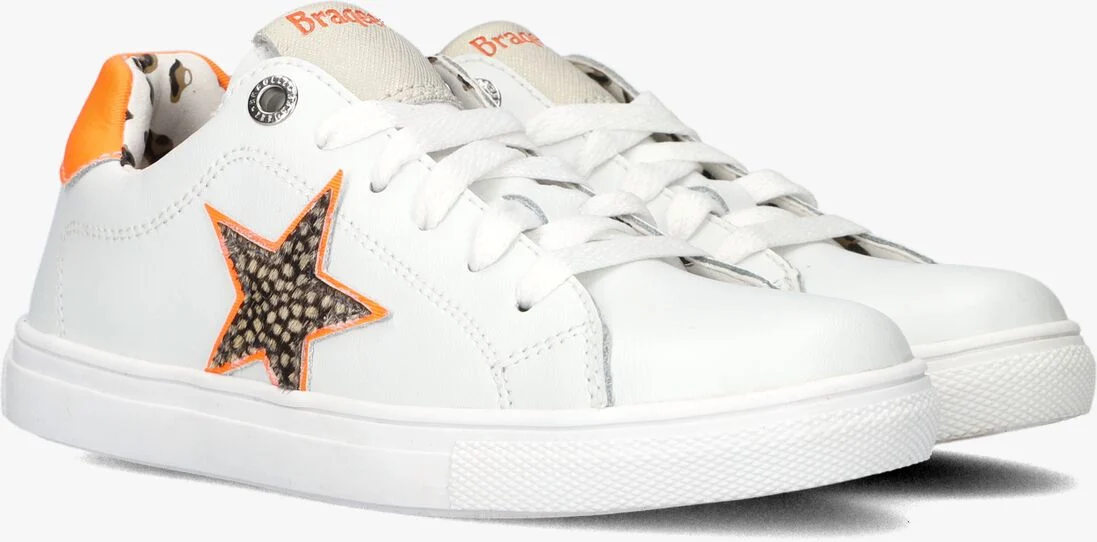 BRAQEEZ witte braqeez lage sneakers leigh louwies