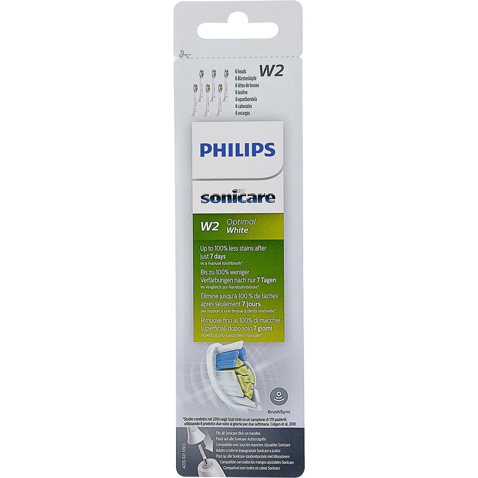 Philips Sonicare Ersatz-Zahnbürsten-Köpfe 6 Stück