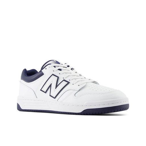 New Balance BB480 Sneakers, White/Navy, 40.5