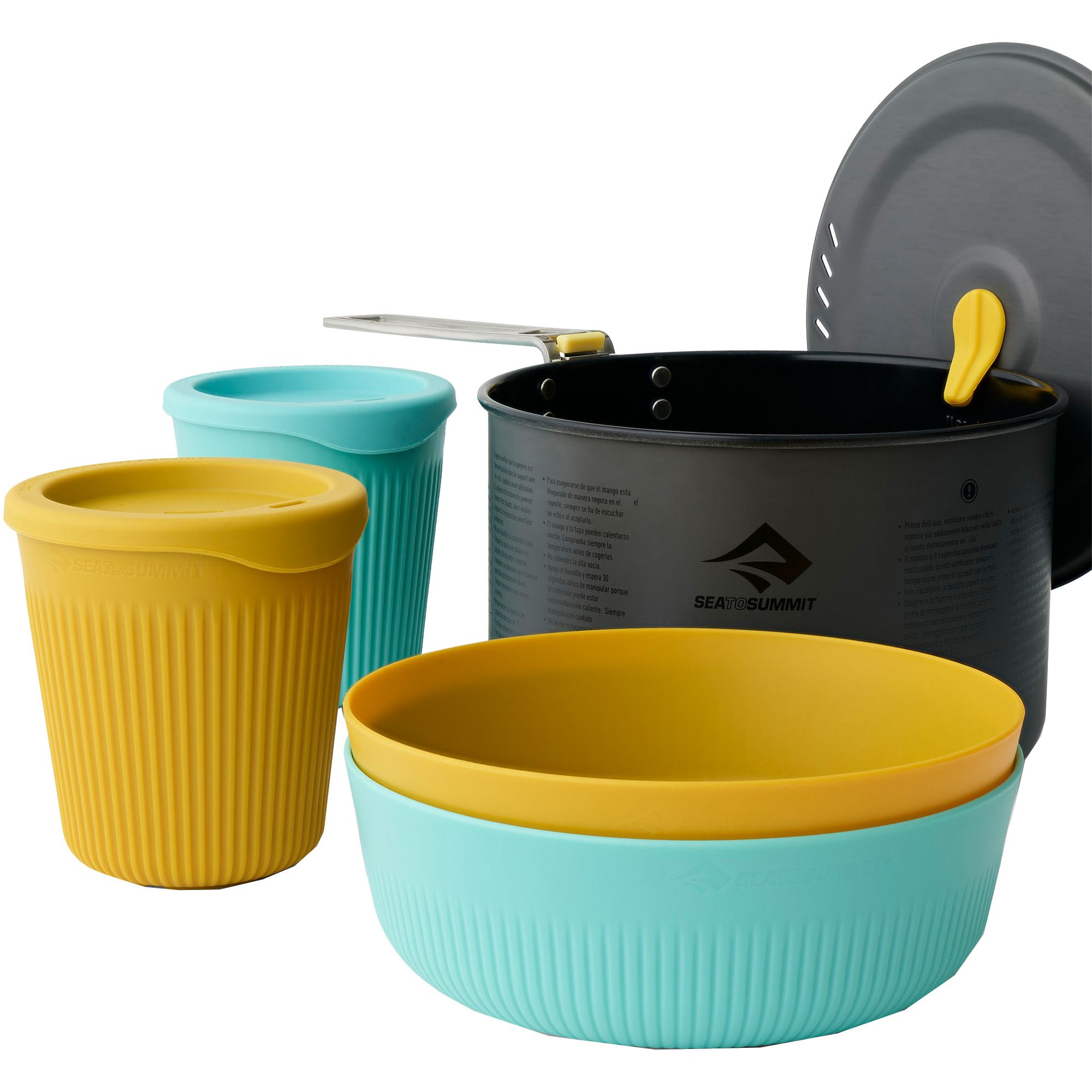 Sea to Summit Frontier One Pot Cook Set Ultraleichtes Kochset inkl. 2 Liter-Campingtopf 5tlg