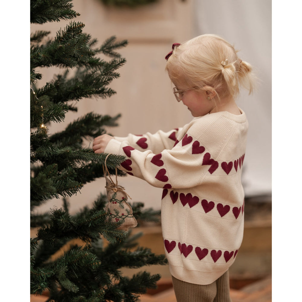Køb Hanevild Ivory Red Heart Bluse