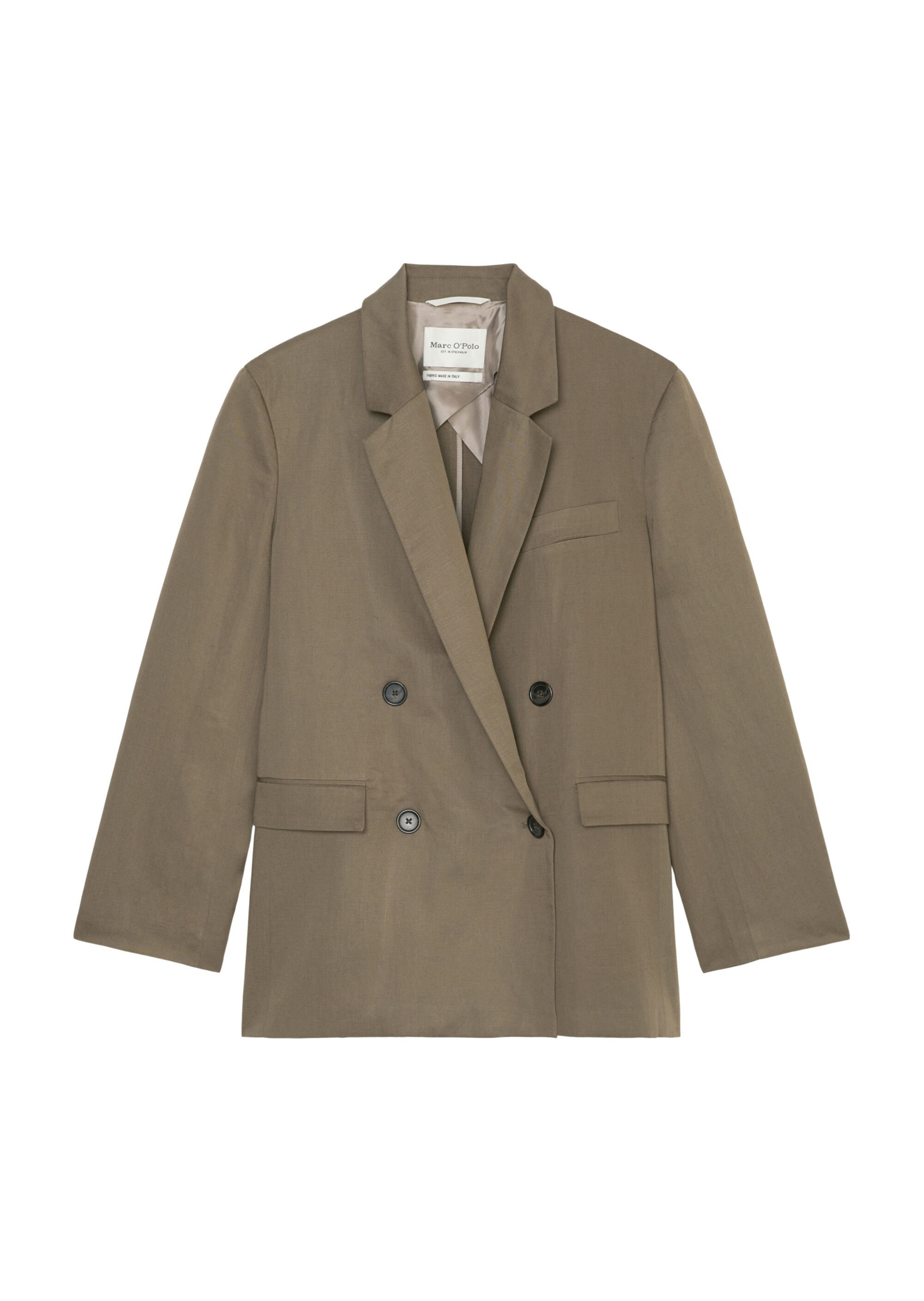 Doppelreiher-Blazer relaxedaus TENCEL™ Lyocell-Leinen-Mix