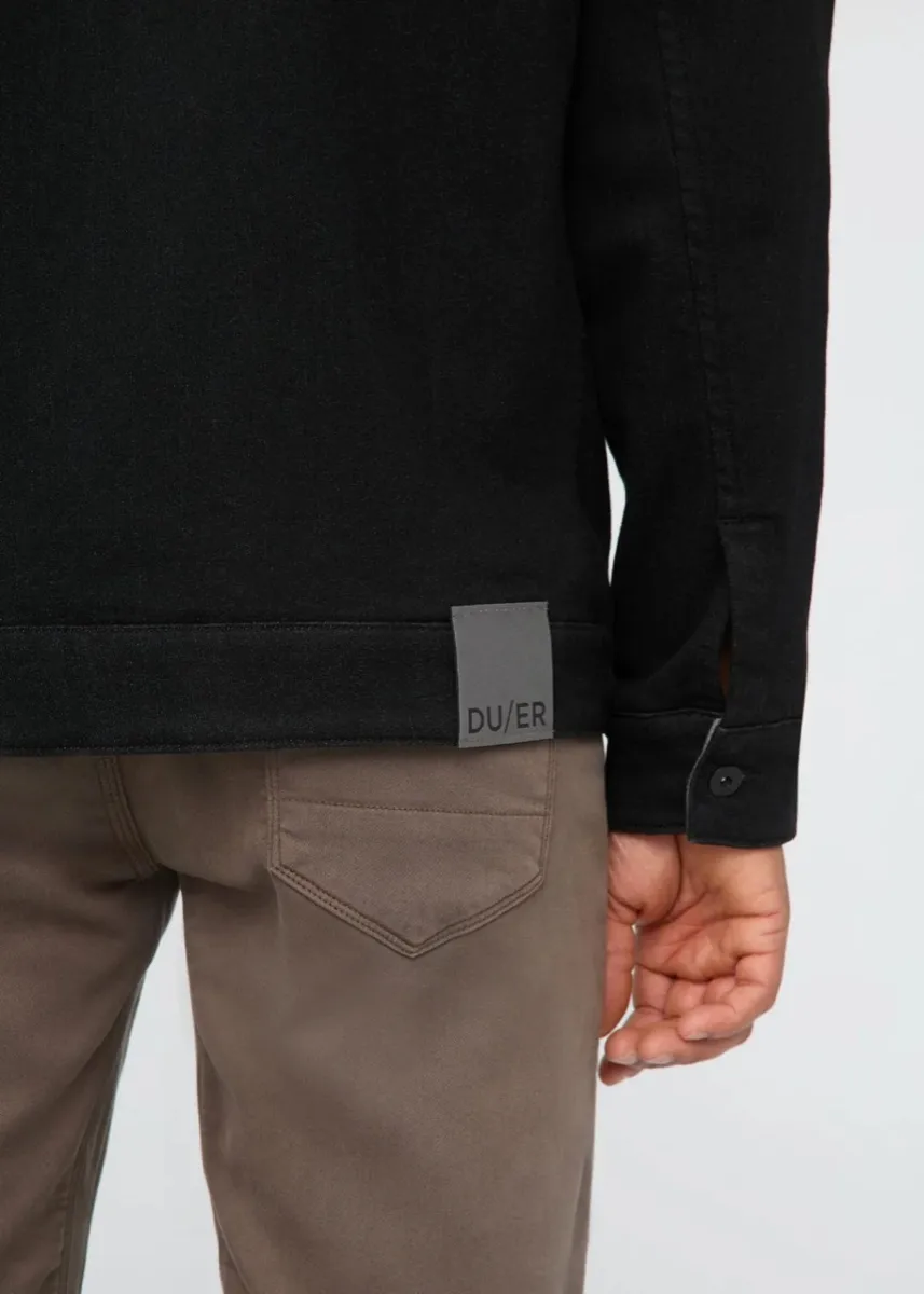 Duer Tech Fleece Denim Jacket Black