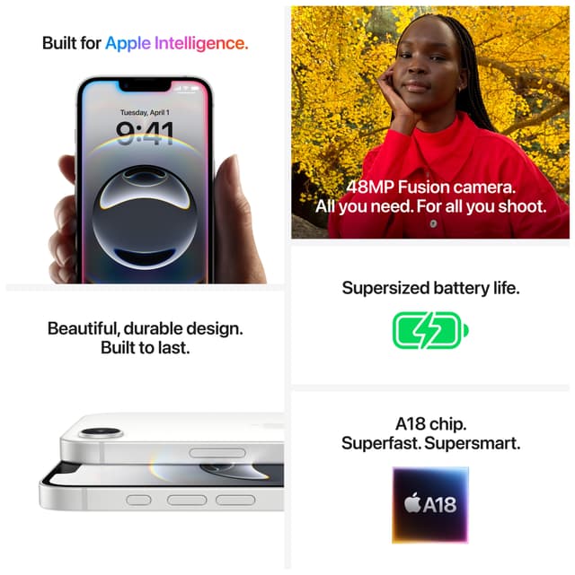iPhone 16e smartphone 128GB (Hvid)