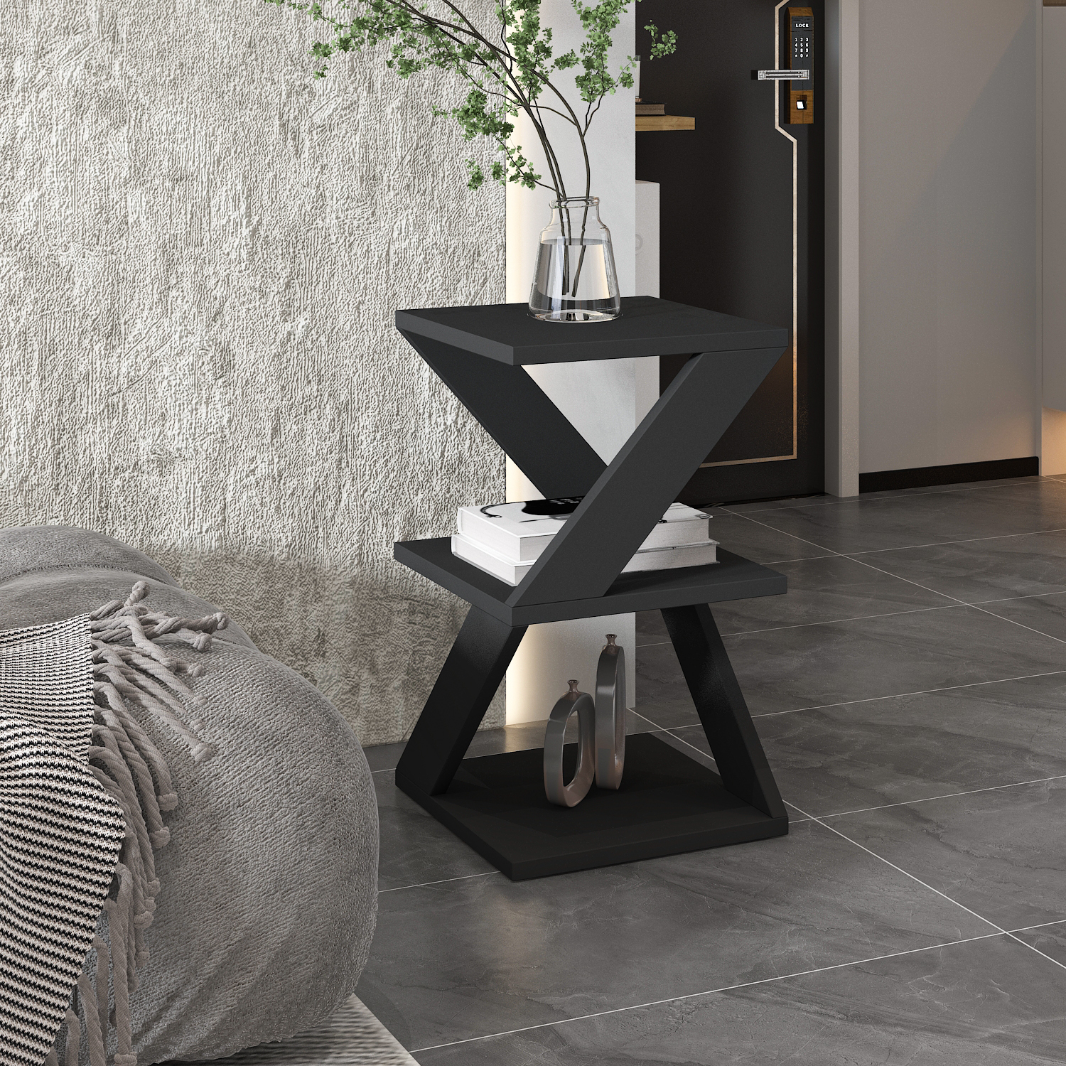 Beistelltisch - grau - 54,2 cm hoch