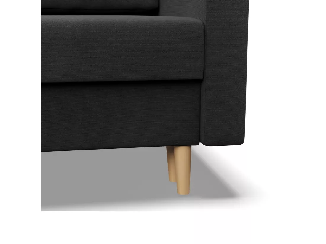 Grand Canapé d'angle en U avec fonction sommeil, Coussin réversible, Gris clair