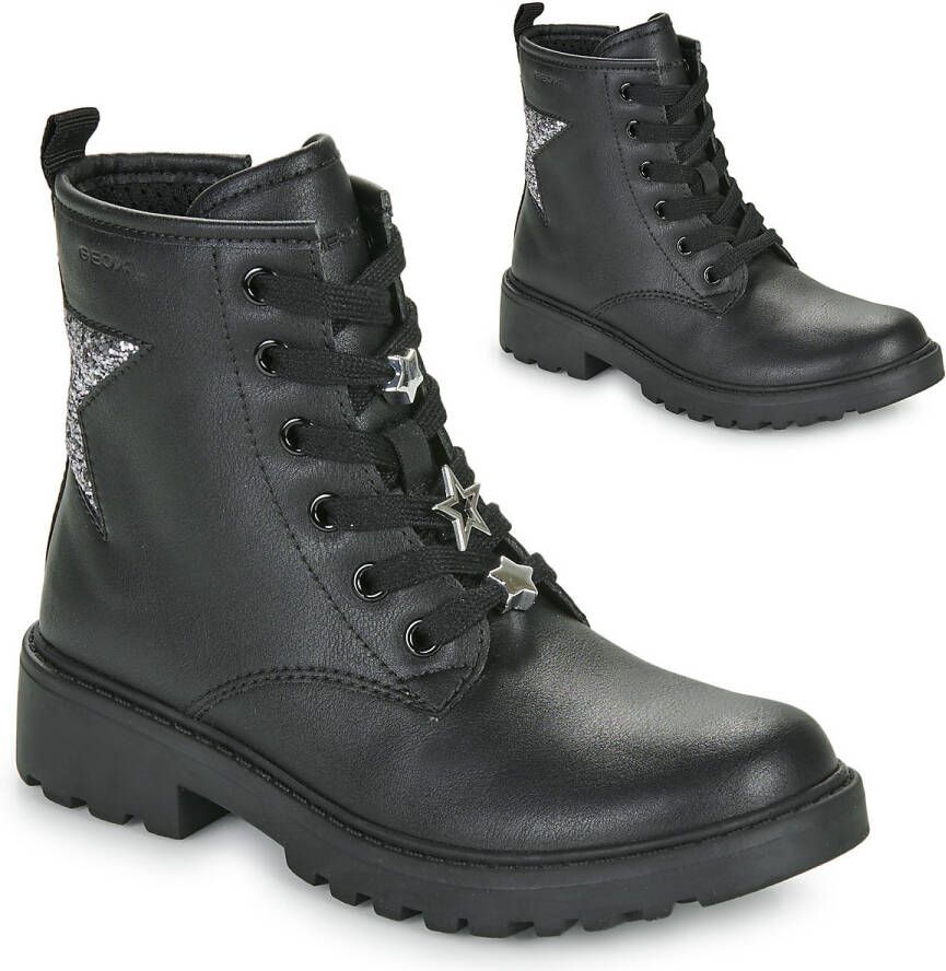 GEOX J CASEY GIRL Meisjes Laarzen BLACK DK SILVER