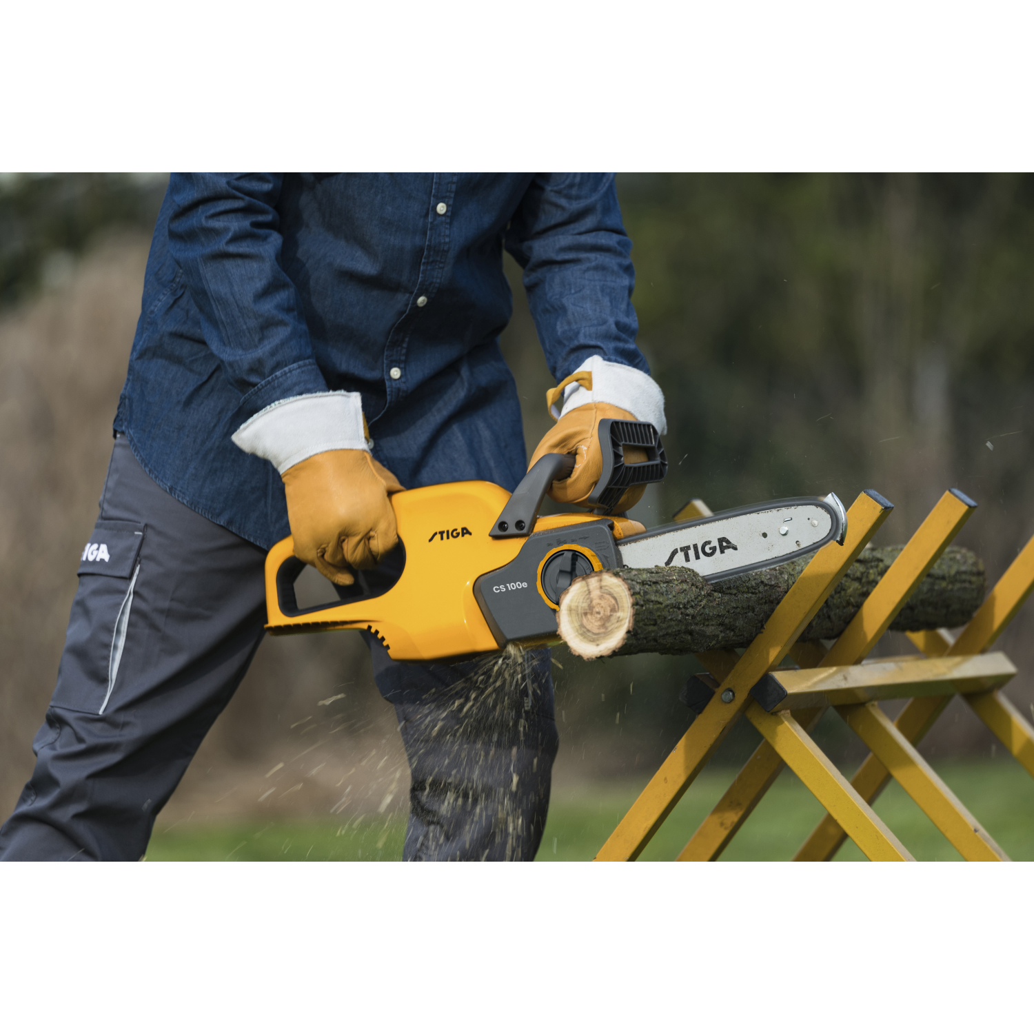 Stiga CS 100e Kit Accu kettingzaag (1x 4,0Ah accu) - 20V