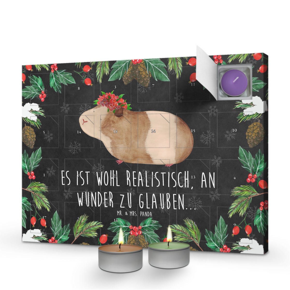 Mr. & Mrs. Panda Geurkaars Adventskalender Cavia Wijsheid - Zwart