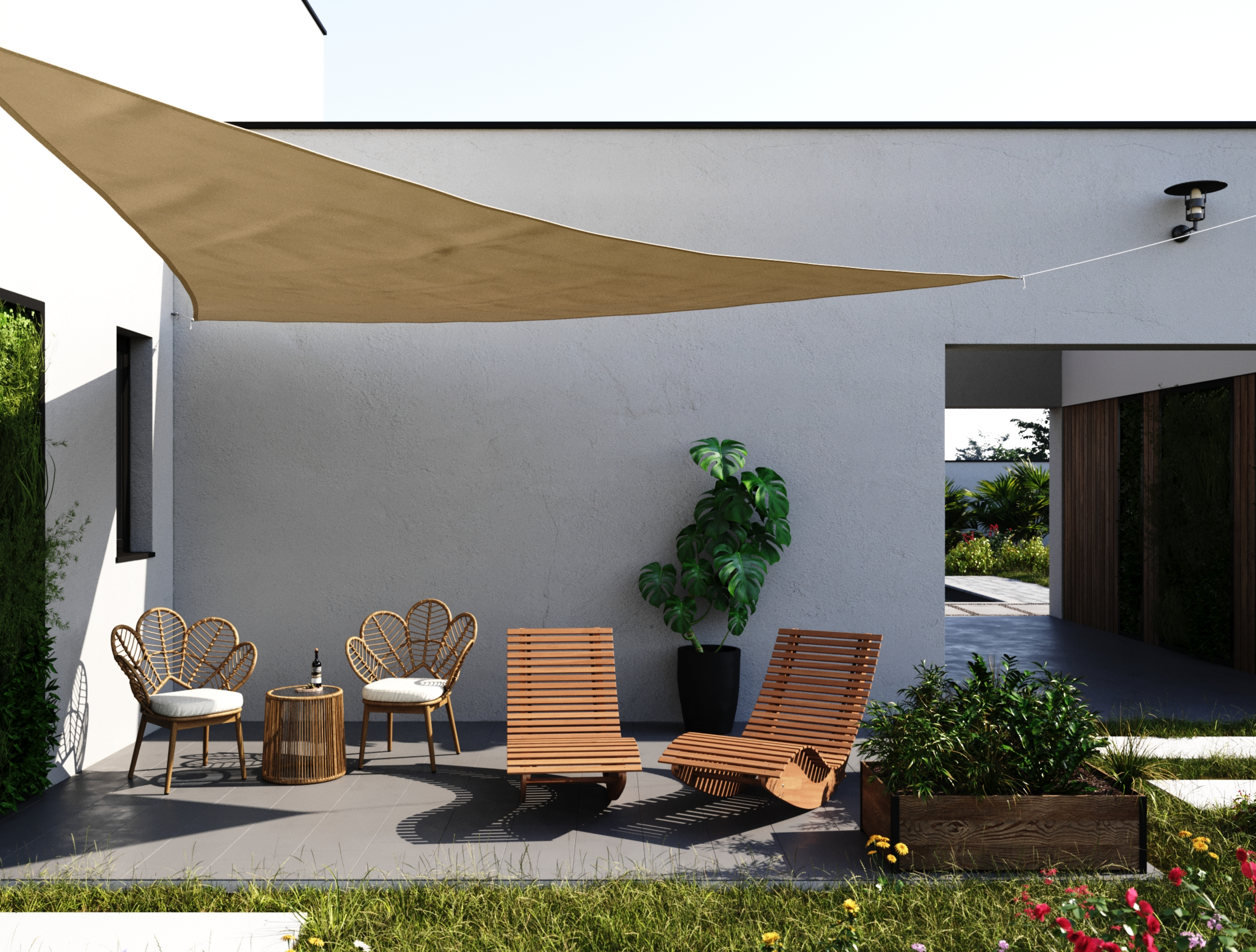 Gartenmöbel Set Rattan COSIMA