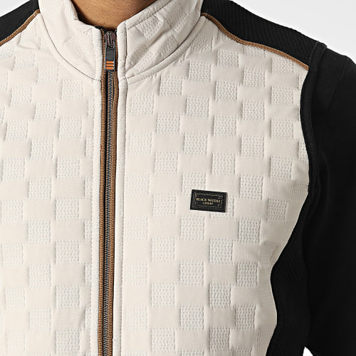 Veste Zippée Sans Manches BLC22K11 Noir Beige