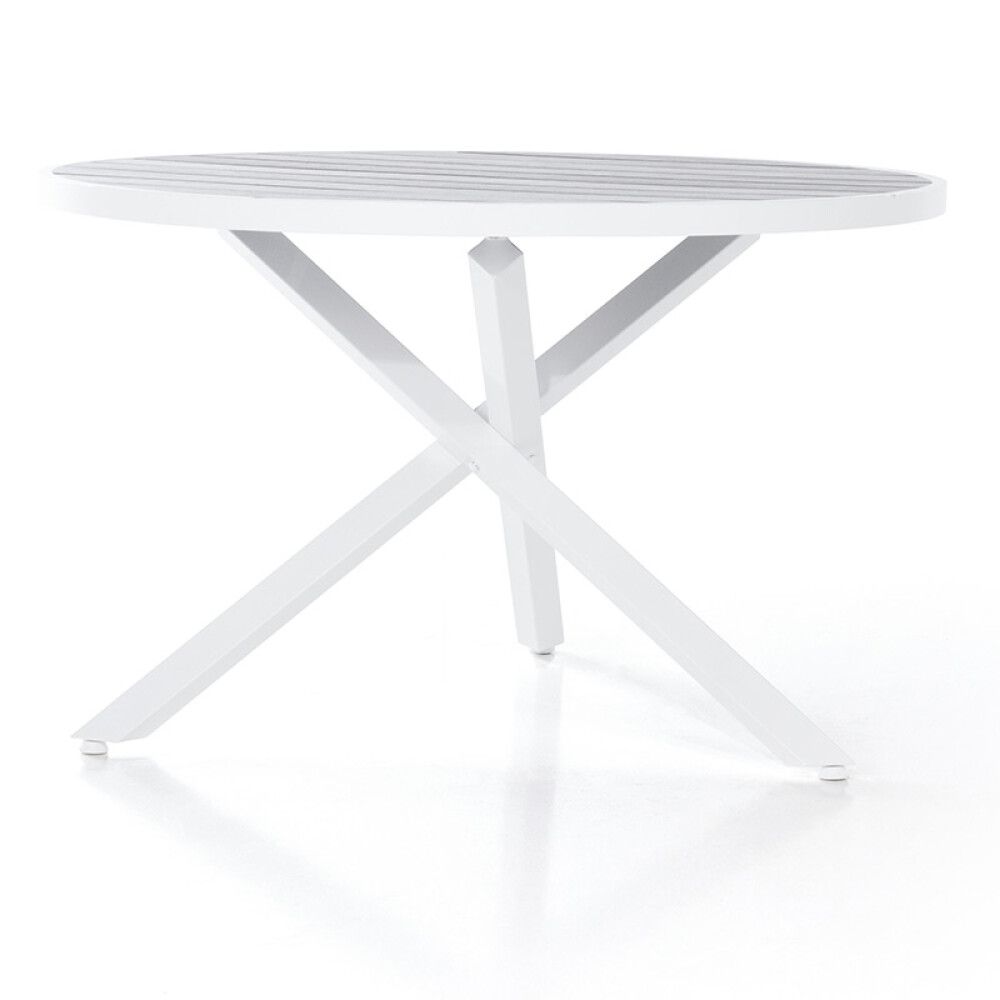 SPISEBORD SUNFUN SMYGEHUK Ø118CM GRÅ/HVIT