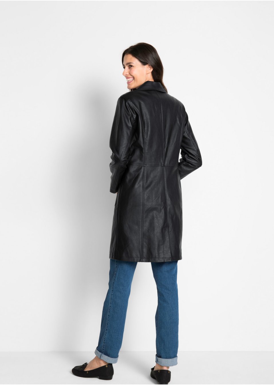 Manteau avec revers, cintré