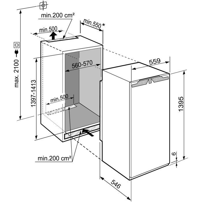 Liebherr Einbau-Kühlschrank IRBd 4570-20 Peak BioFresh
