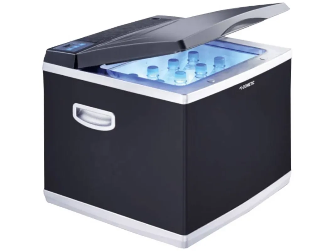 Dometic CoolFun CK 40D HYBRID - Transportabelt køleskab/fryser - bærbar - transportabel - bredde: 52 cm - dybde: 51 cm - højde: 45 cm - 38 liter - sort/ sølv