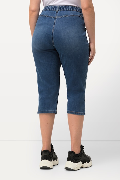Capri-Jeans Sienna, schmales Bein, Elastikbund, Stretch
