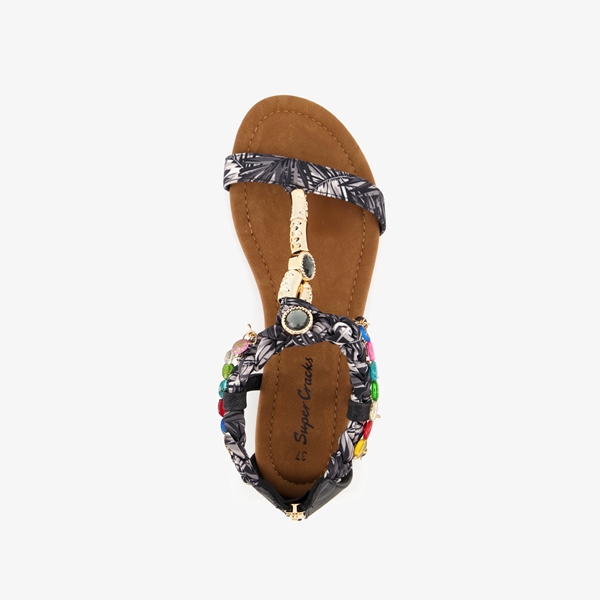 Supercracks dames sandalen met kraaltjes