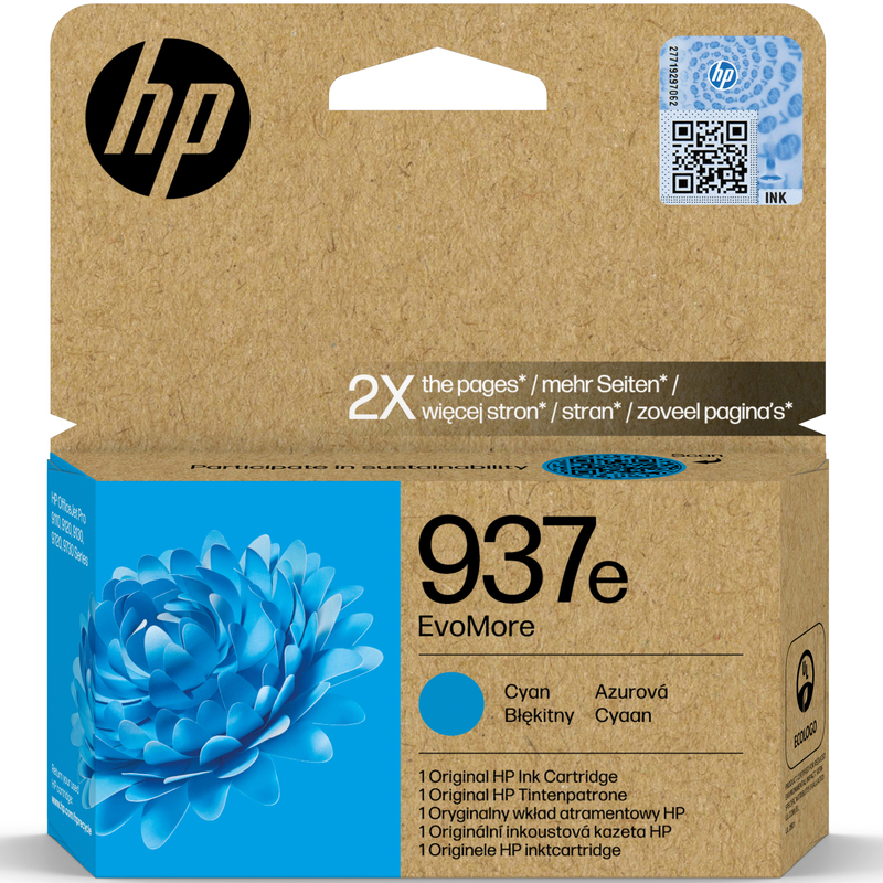 HP 937e EvoMore Tintenpatrone, cyan