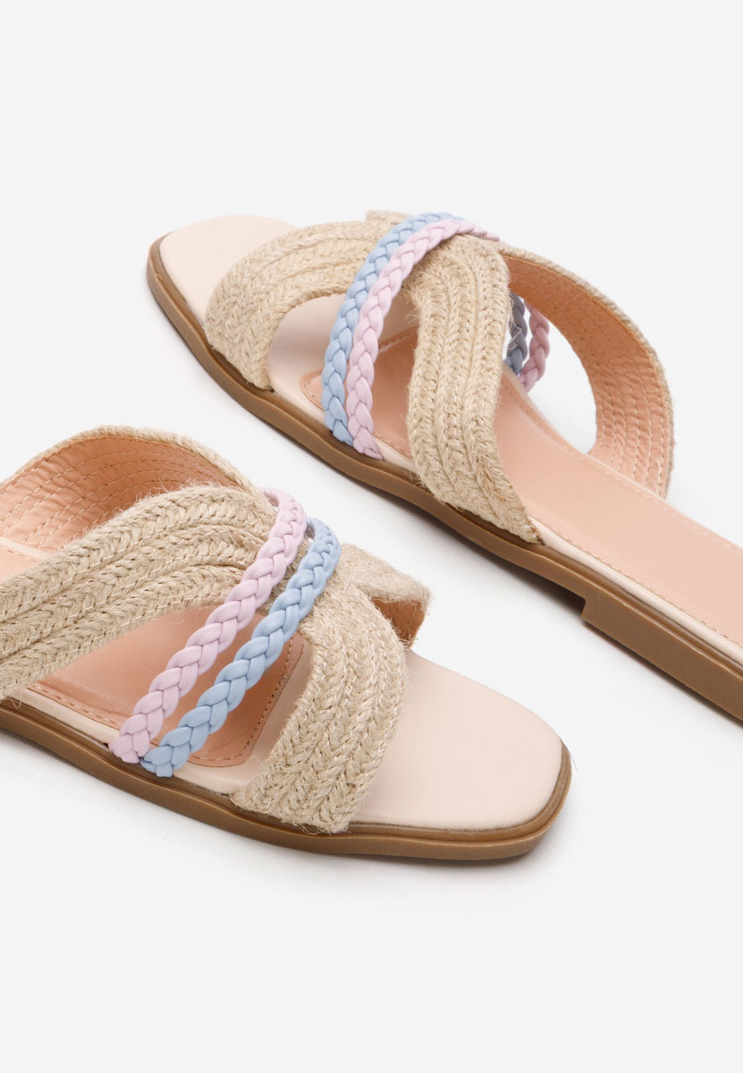Mules plates femme beige Dyonna