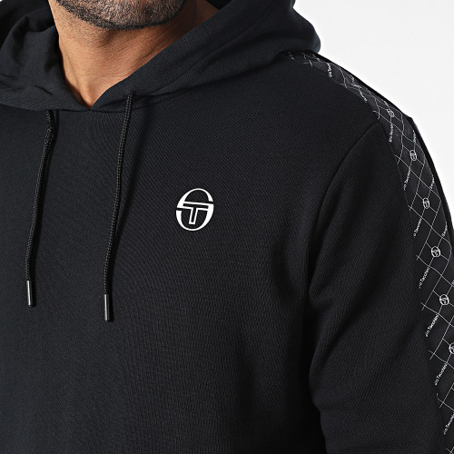 Sweat Capuche A Bandes Diamante 39992 Noir