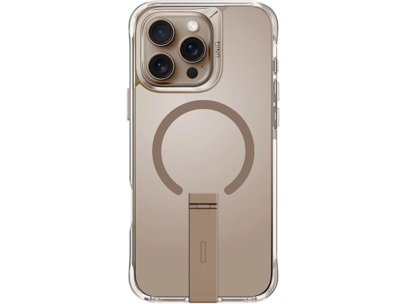 Uniq Back Cover Eleva Hybrid iPhone 16 Pro Taupe MagSafe-kompatible Schutzhülle für das Apple iPhone 16 Pro