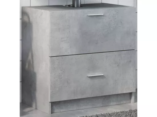 Armoire d'évier gris béton 59x37x59 cm Bois d'ingénierie