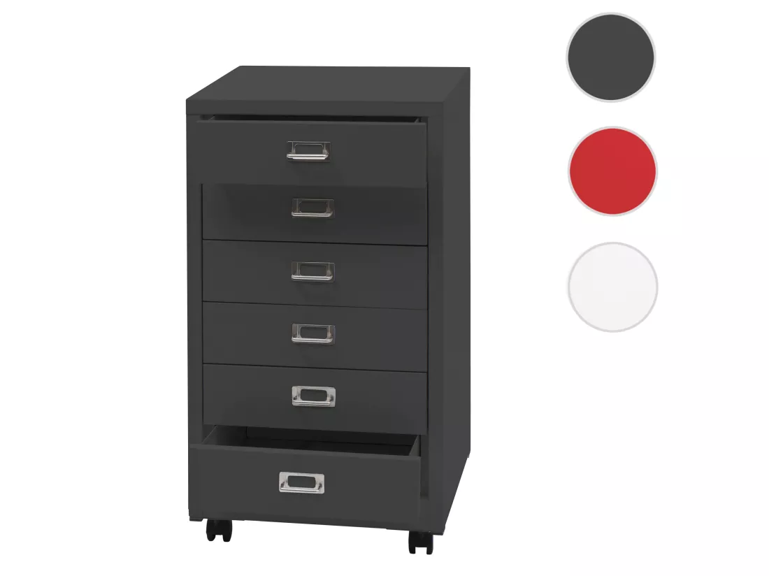Caisson à roulettes MCW-L49, gris foncé