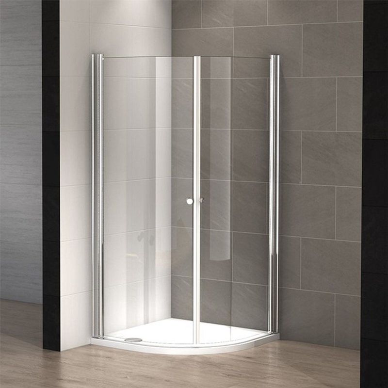 Zircon - Comfort - Douchecabine - Chroom - 80x80 cm - Draaideur - Kwartrond