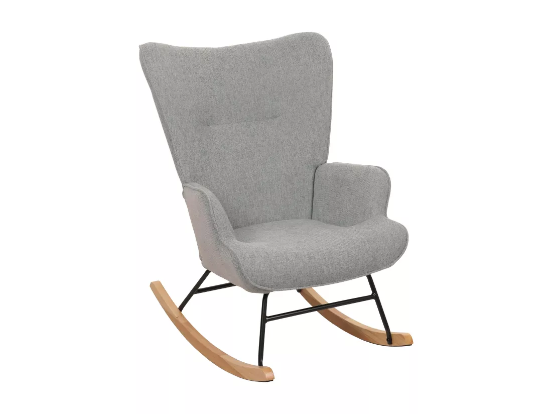 Chaise à bascule MCW-N14, gris-vert