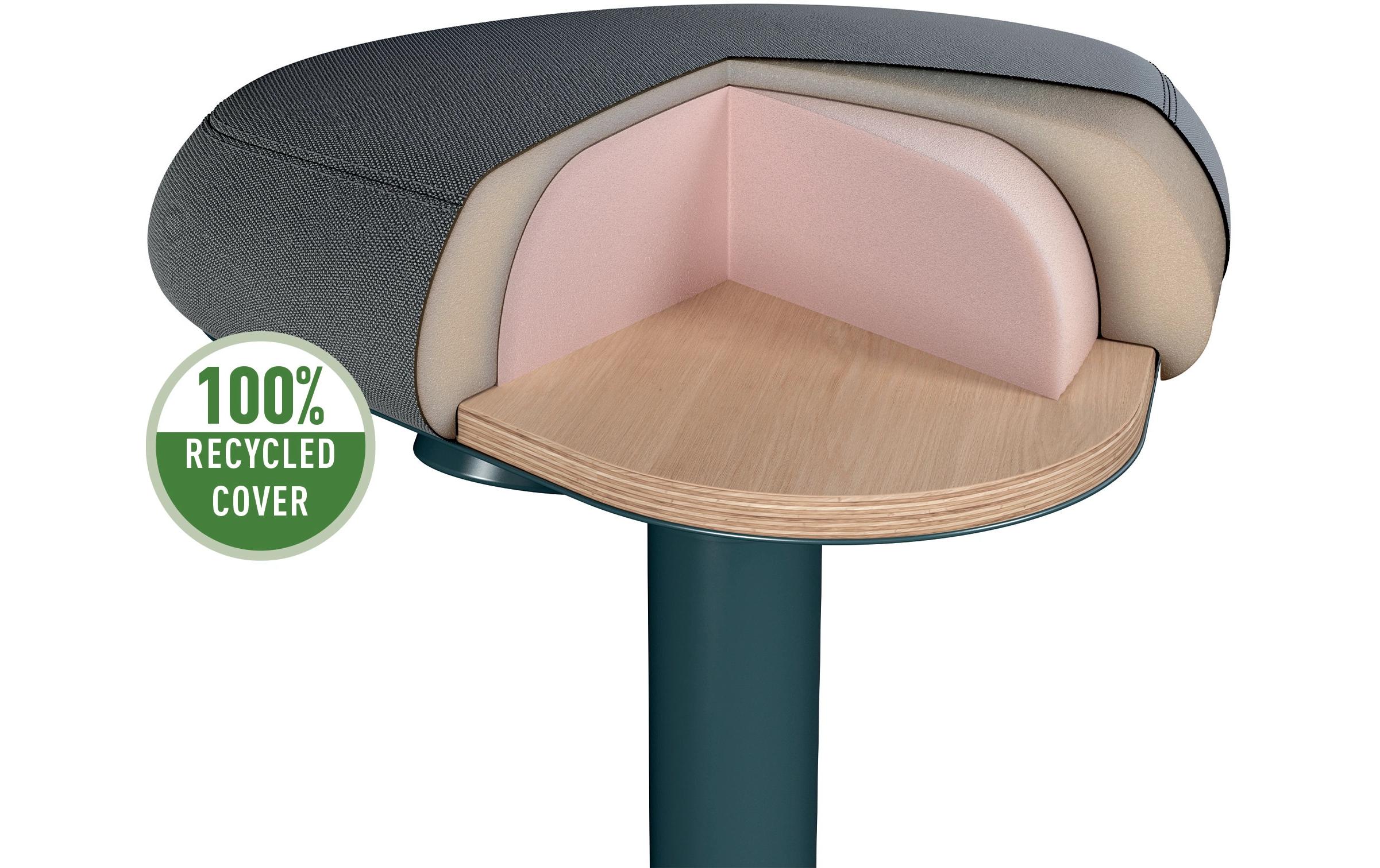 Ergo Active Sitzhocker Dunkelgrau<br>Ergonomischer Hocker