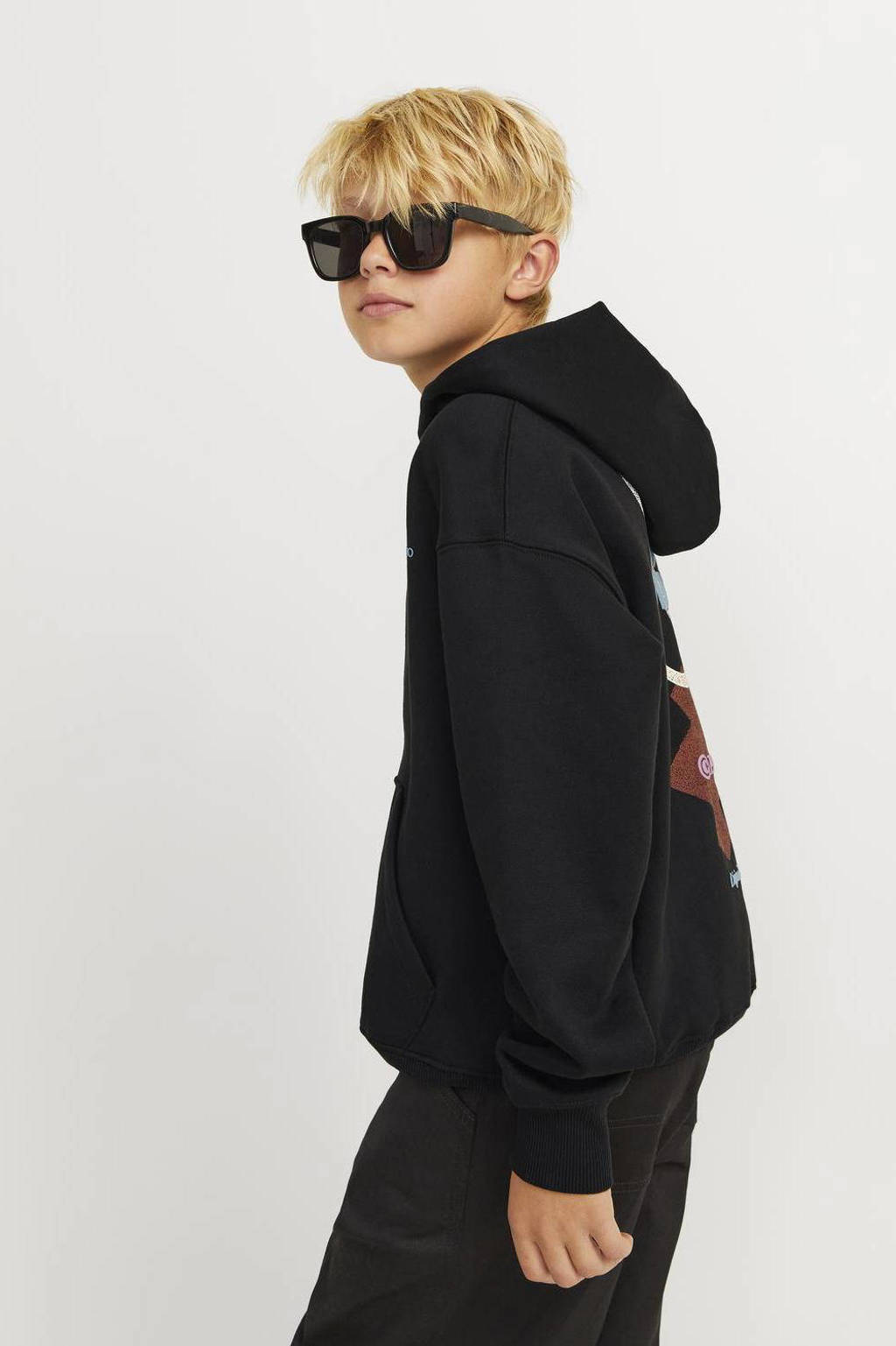 JACK & JONES sweater JORNOHO met backprint zwart