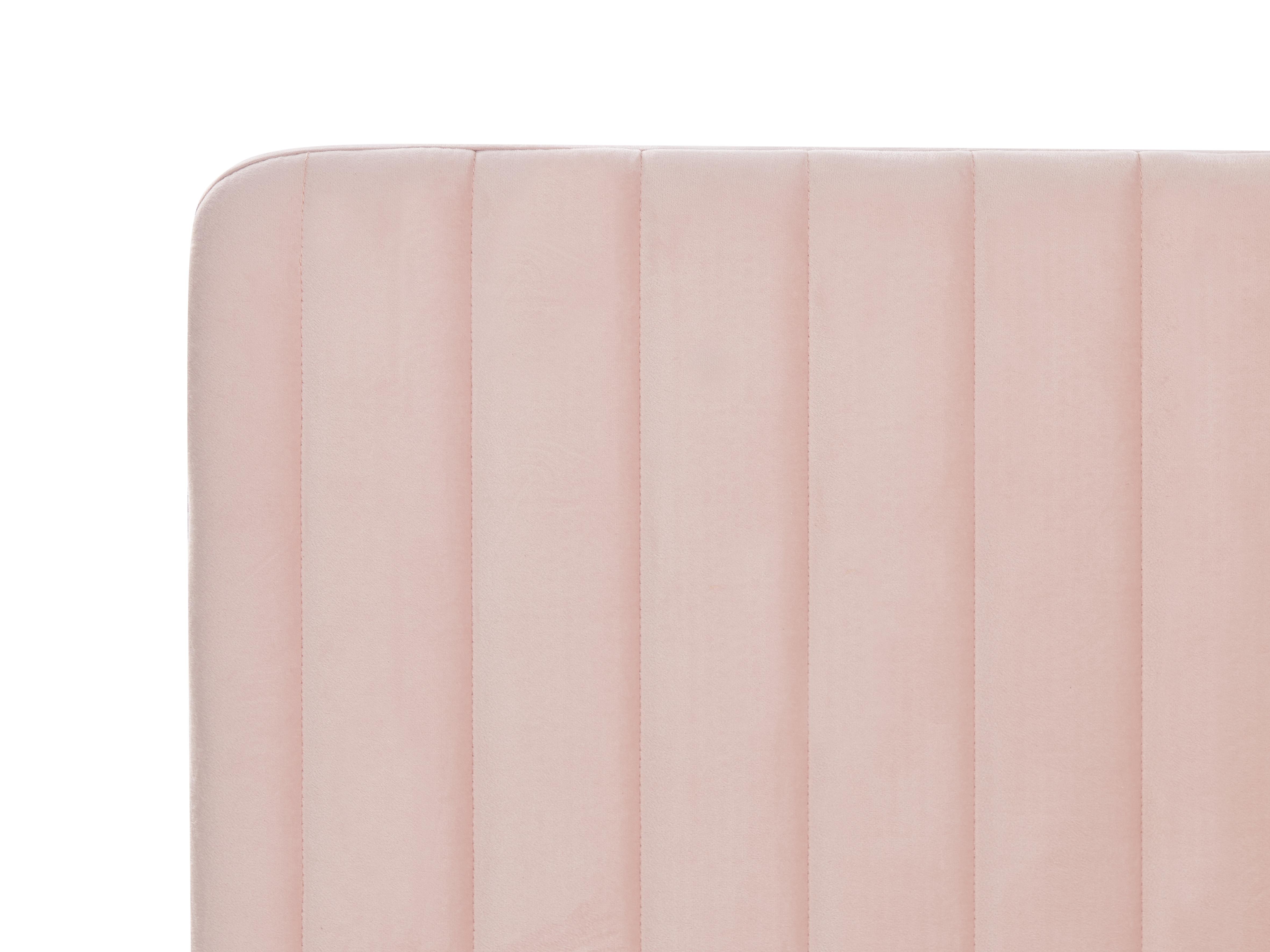 Bed Fluweel LUNAN 180 x 200 cm Pastelroze