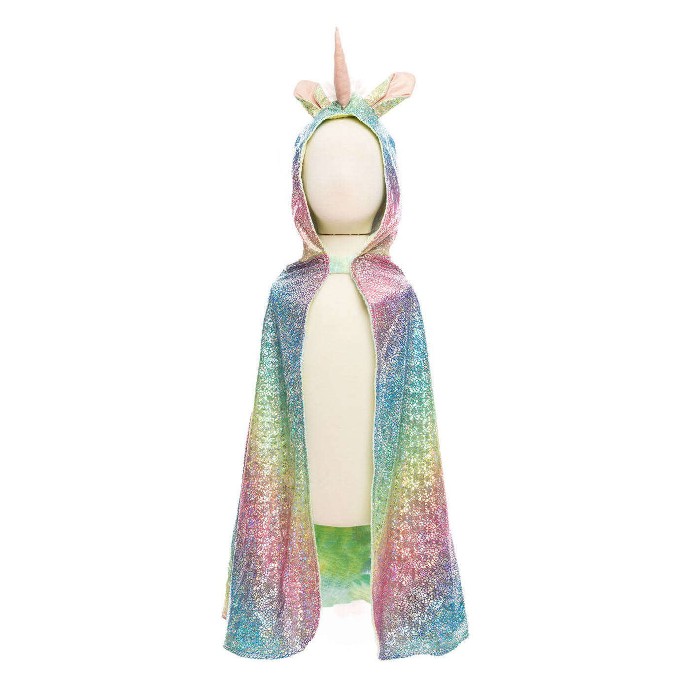 Omkeercape Eenhoorn Draak Regenboog, 5-6jr