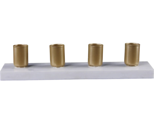 Lafiora metalen kaarsenhouder, 24 x 6 x 5 cm, goud